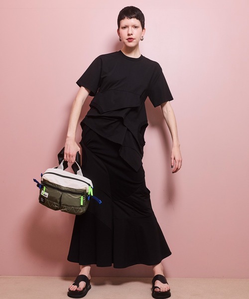OMMO（オーエムエムオー）の「REWORKED DESIGN SK（スカート・レディース・ブラック/ホワイト/カーキ・38/36）」の7枚目の写真
