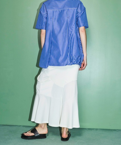 OMMO（オーエムエムオー）の「REWORKED DESIGN SK（スカート・レディース・ブラック/ホワイト/カーキ・38/36）」の20枚目の写真