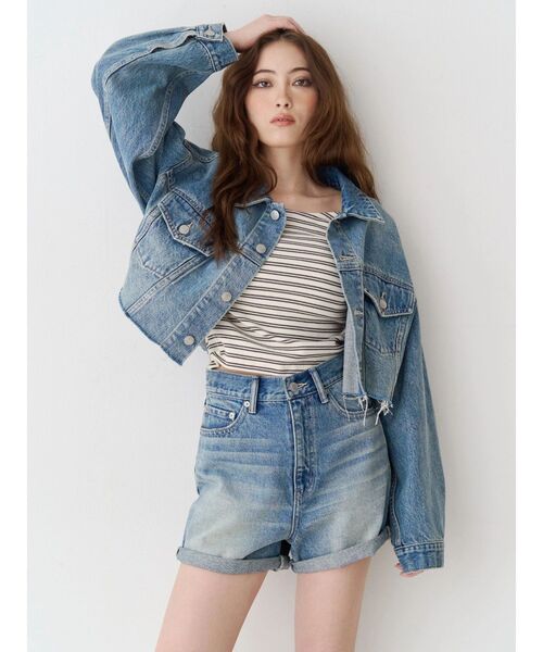 EVRIS（エヴリス）の「バックオープンショートリブトップス（Tシャツ/カットソー・レディース・ホワイト/その他1/ブラック・FREE）」の10枚目の写真