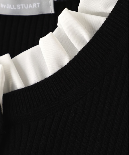JILL by JILL STUART（ジルバイジルスチュアート）の「フリルカラーリブニット（ニット/セーター・レディース・ブラック/ネイビー/ブルー・FREE）」の12枚目の写真