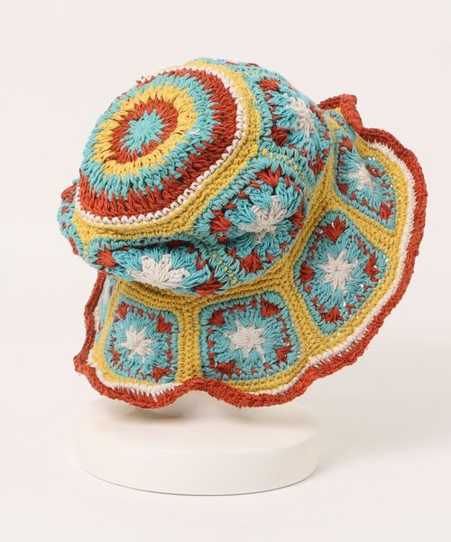 チャイハネ（チャイハネ）の「【チャイハネ】ハマラパ手編みハット（ハット・レディース・イエロー/ブラウン・FREE）」の5枚目の写真