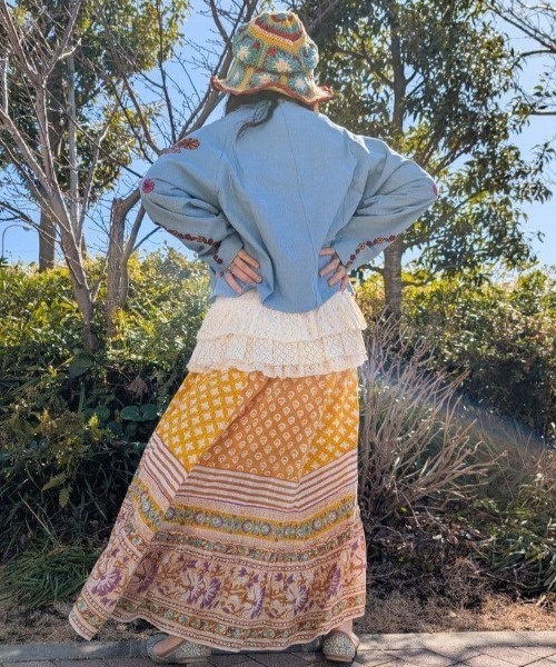 チャイハネ（チャイハネ）の「【チャイハネ】ハマラパ手編みハット（ハット・レディース・イエロー/ブラウン・FREE）」の8枚目の写真