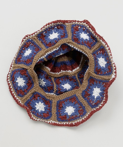 チャイハネ（チャイハネ）の「【チャイハネ】ハマラパ手編みハット（ハット・レディース・イエロー/ブラウン・FREE）」の4枚目の写真