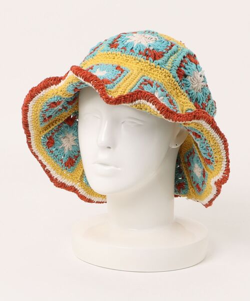 チャイハネ（チャイハネ）の「【チャイハネ】ハマラパ手編みハット（ハット・レディース・イエロー/ブラウン・FREE）」の9枚目の写真