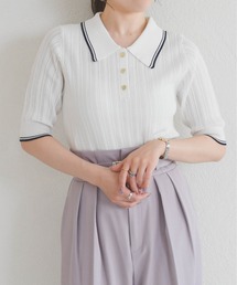 31 Sons de mode | 2026春夏新作 アイレット編みポロニット(ニット/セーター)