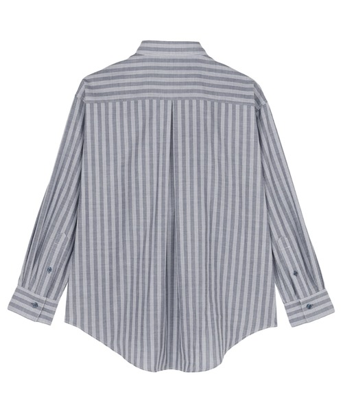 TOKYO SHIRTS（トウキョウシャツ）の「【Pitta Re:)】ふわっとガーゼシャツ ワイドシルエット 長袖 綿100% レディース カジュアルシャツ（シャツ/ブラウス・レディース・ブルー・M）」の2枚目の写真