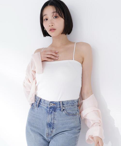 NATURAL BEAUTY BASIC(ナチュラルビューティーベーシック)の「【Oggi.jp掲載】◇カップ付インナーシリーズ ベアトップ(チューブトップ・レディース・オフホワイト/ブラック・FREE)」の5枚目の写真