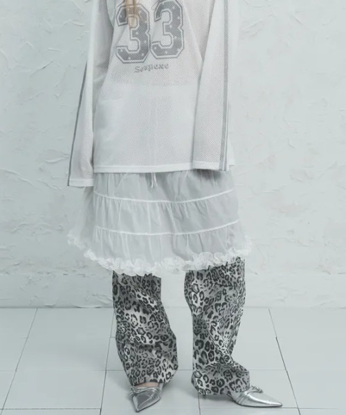 Ada.(エイダ)の「◇SETUPEXE◇ブランド直輸入正規品/フリル カンカン スカート FRILL CANCAN SKIRT(スカート・レディース・ホワイト/カモフラージュ・FREE)」の7枚目の写真