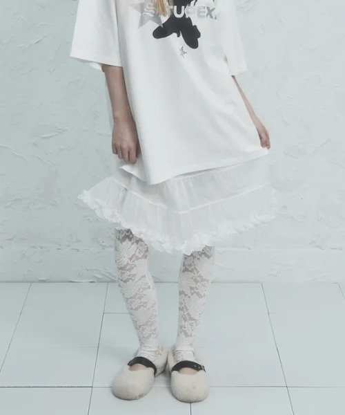 Ada.(エイダ)の「◇SETUPEXE◇ブランド直輸入正規品/フリル カンカン スカート FRILL CANCAN SKIRT(スカート・レディース・ホワイト/カモフラージュ・FREE)」の8枚目の写真