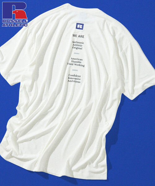 Russell Athletic（ラッセルアスレティック）の「限定展開 RUSSELL ATHLETIC/ラッセルアスレティック RUSSEL ATHLETIC×FREAK'S STORE 別注 Dri-Power バックプリント TEE/吸湿速乾/消臭（Tシャツ/カットソー・メンズ・ホワイト/チャコールグレー/アッシュグレー・LARGE/SMALL/MEDIUM）」の2枚目の写真