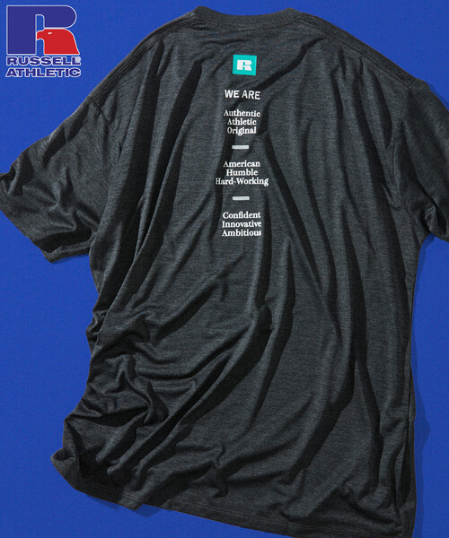 Russell Athletic（ラッセルアスレティック）の「限定展開 RUSSELL ATHLETIC/ラッセルアスレティック RUSSEL ATHLETIC×FREAK'S STORE 別注 Dri-Power バックプリント TEE/吸湿速乾/消臭（Tシャツ/カットソー・メンズ・ホワイト/チャコールグレー/アッシュグレー・LARGE/SMALL/MEDIUM）」の3枚目の写真