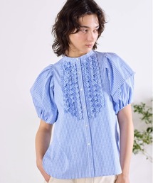 Marilyn Moon（マリリンムーン）の「modern tuck frill volume sleeve blouse（シャツ/ブラウス）」
