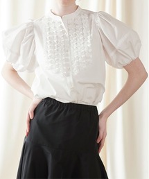 Marilyn Moon（マリリンムーン）の「modern tuck frill volume sleeve blouse（シャツ/ブラウス）」
