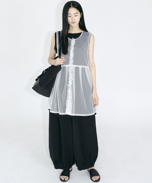 Bshop（ビショップ）の「eunoia | イージーワイドパンツ WOMEN（その他パンツ・レディース・ブラック・ONE）」の13枚目の写真