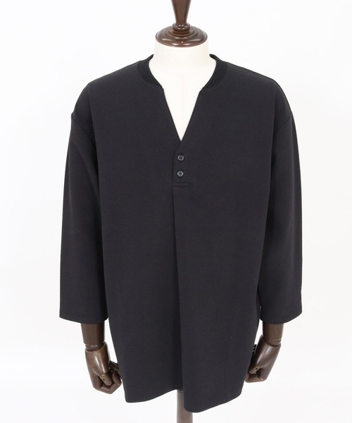 Magine(マージン)の「mlt5617-Skipper & pullover design Seven-Sleeve Shirt スキッパー7分袖カットソー(MGN-261-043)(Tシャツ/カットソー・メンズ・チャコール/ホワイト/ブラック・48/46/44)」の21枚目の写真