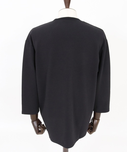 Magine(マージン)の「mlt5617-Skipper & pullover design Seven-Sleeve Shirt スキッパー7分袖カットソー(MGN-261-043)(Tシャツ/カットソー・メンズ・チャコール/ホワイト/ブラック・48/46/44)」の22枚目の写真