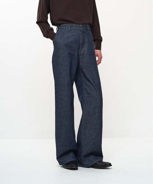 Juha（ユハ）の「FORMED WIDE DENIM（ONE WASH）（デニムパンツ・メンズ・インディゴブルー/ブラック・4/3/2）」の6枚目の写真