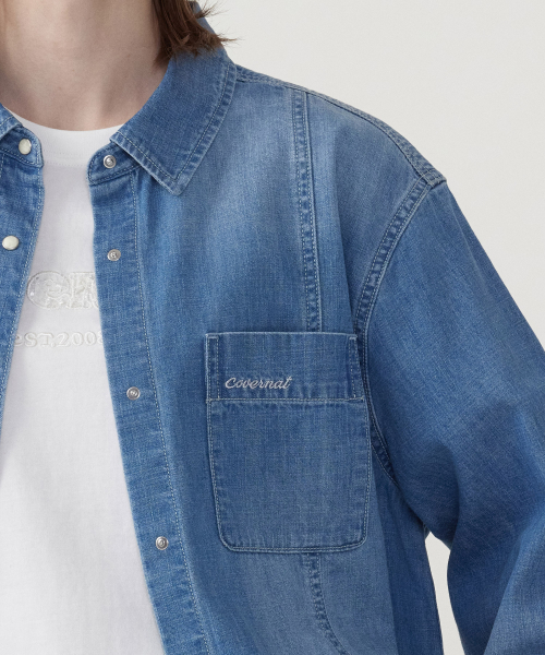 COVERNAT WOMAN（カバーナットウーマン）の「ウーマンポケットデニムシャツブルー（シャツ/ブラウス・レディース・その他・WS/WM）」の9枚目の写真