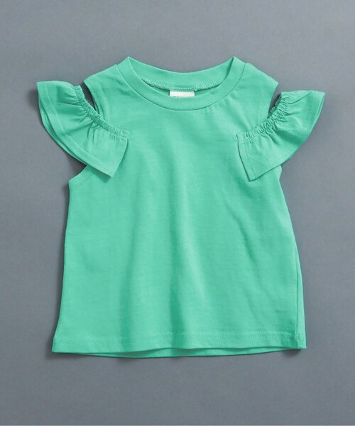 BREEZE(ブリーズ)の「【WEB限定】オープンショルダーフリルTシャツ(Tシャツ/カットソー・キッズ・ブラック/ピンク/ラベンダー/ミント・90/100/110/120/130/140)」の3枚目の写真