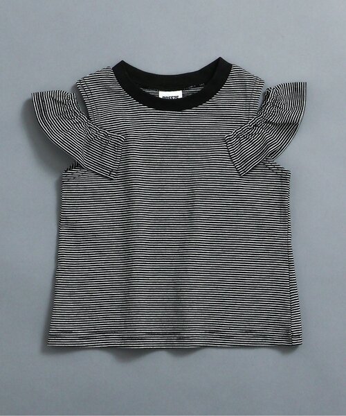 BREEZE(ブリーズ)の「【WEB限定】オープンショルダーフリルTシャツ(Tシャツ/カットソー・キッズ・ブラック/ピンク/ラベンダー/ミント・90/100/110/120/130/140)」の2枚目の写真