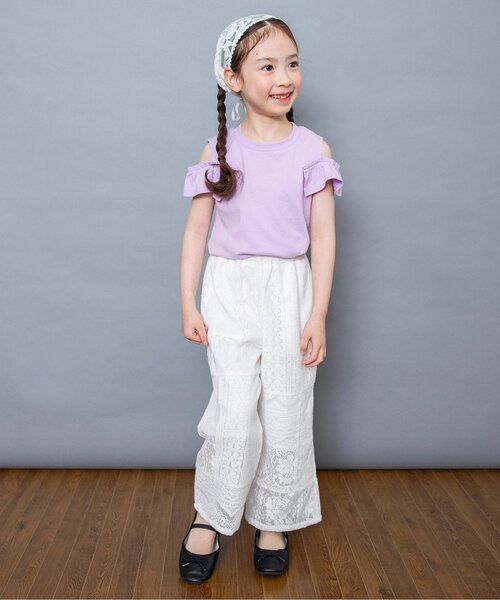 BREEZE(ブリーズ)の「【WEB限定】オープンショルダーフリルTシャツ(Tシャツ/カットソー・キッズ・ブラック/ピンク/ラベンダー/ミント・90/100/110/120/130/140)」の12枚目の写真