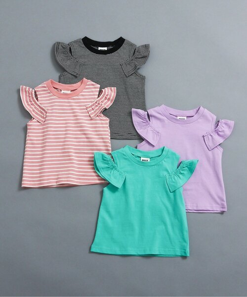 BREEZE(ブリーズ)の「【WEB限定】オープンショルダーフリルTシャツ(Tシャツ/カットソー・キッズ・ブラック/ピンク/ラベンダー/ミント・90/100/110/120/130/140)」の10枚目の写真