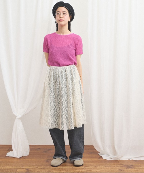 fig Ｌondon（フィグロンドン）の「miii short sleeve（Tシャツ/カットソー・レディース・ブラック/ベージュ/ピンク・FREE）」の13枚目の写真