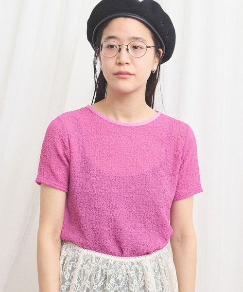 fig Ｌondon（フィグロンドン）の「miii short sleeve（Tシャツ/カットソー・レディース・ブラック/ベージュ/ピンク・FREE）」の7枚目の写真