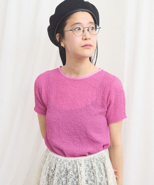 fig Ｌondon（フィグロンドン）の「miii short sleeve（Tシャツ/カットソー・レディース・ブラック/ベージュ/ピンク・FREE）」の8枚目の写真