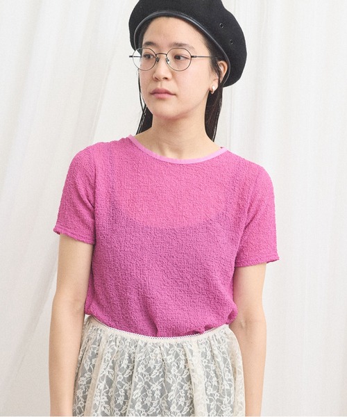 fig Ｌondon（フィグロンドン）の「miii short sleeve（Tシャツ/カットソー・レディース・ブラック/ベージュ/ピンク・FREE）」の10枚目の写真