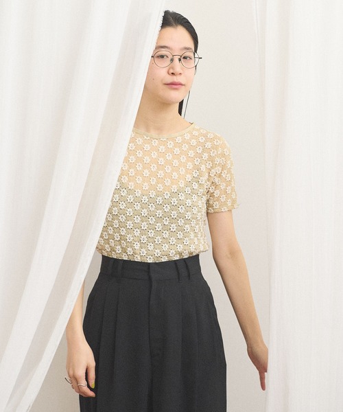 fig Ｌondon（フィグロンドン）の「miii short sleeve（Tシャツ/カットソー・レディース・ブラック/ベージュ/ピンク・FREE）」の15枚目の写真