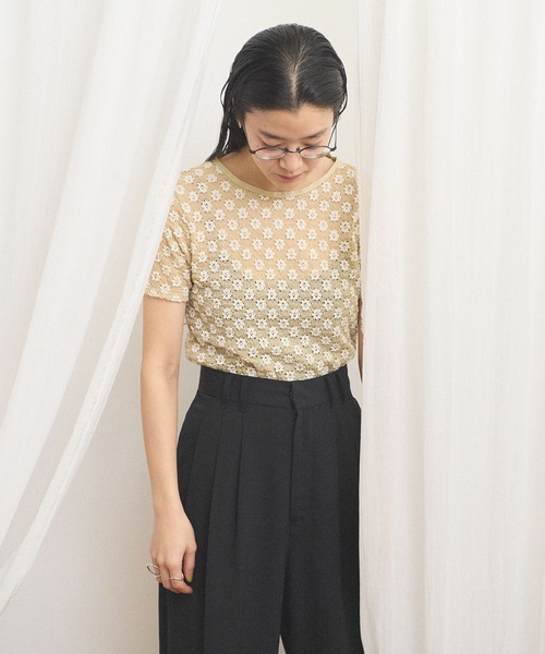 fig Ｌondon（フィグロンドン）の「miii short sleeve（Tシャツ/カットソー・レディース・ブラック/ベージュ/ピンク・FREE）」の14枚目の写真