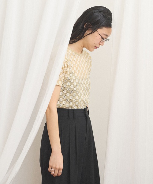 fig Ｌondon（フィグロンドン）の「miii short sleeve（Tシャツ/カットソー・レディース・ブラック/ベージュ/ピンク・FREE）」の16枚目の写真