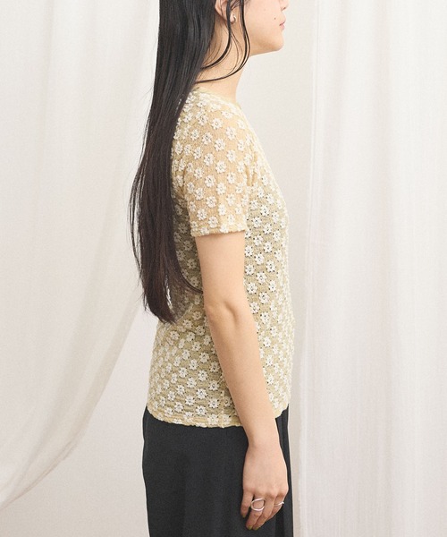 fig Ｌondon（フィグロンドン）の「miii short sleeve（Tシャツ/カットソー・レディース・ブラック/ベージュ/ピンク・FREE）」の21枚目の写真