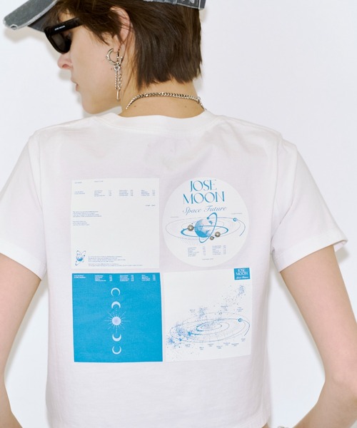 JOSE MOON（ジョゼムーン）の「EYLET STUDS MINI TSHIRT/アイレットスタッズミニTシャツ（Tシャツ/カットソー・レディース・ブラック/グレー/ホワイト・FREE）」の12枚目の写真