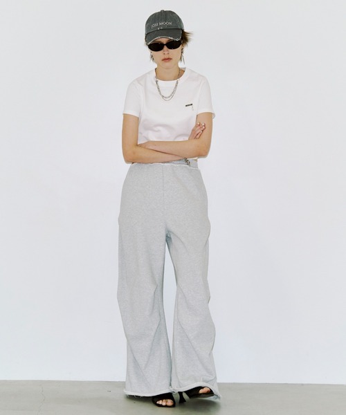 JOSE MOON（ジョゼムーン）の「EYLET STUDS MINI TSHIRT/アイレットスタッズミニTシャツ（Tシャツ/カットソー・レディース・ブラック/グレー/ホワイト・FREE）」の9枚目の写真