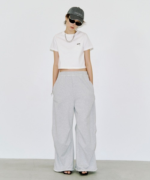 JOSE MOON（ジョゼムーン）の「EYLET STUDS MINI TSHIRT/アイレットスタッズミニTシャツ（Tシャツ/カットソー・レディース・ブラック/グレー/ホワイト・FREE）」の8枚目の写真