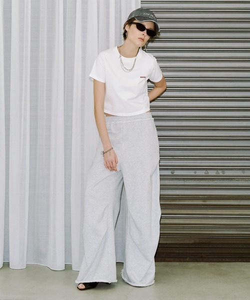 JOSE MOON（ジョゼムーン）の「EYLET STUDS MINI TSHIRT/アイレットスタッズミニTシャツ（Tシャツ/カットソー・レディース・ブラック/グレー/ホワイト・FREE）」の14枚目の写真