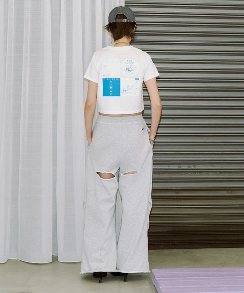 JOSE MOON（ジョゼムーン）の「EYLET STUDS MINI TSHIRT/アイレットスタッズミニTシャツ（Tシャツ/カットソー・レディース・ブラック/グレー/ホワイト・FREE）」の16枚目の写真