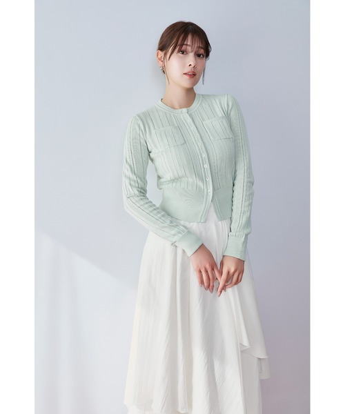 Her lip to（ハーリップトゥー）の「Asymmetric Tiered Skirt（スカート・レディース・ベージュ/オフホワイト・S/M）」の4枚目の写真