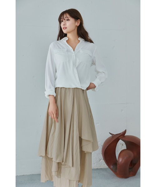 Her lip to（ハーリップトゥー）の「Asymmetric Tiered Skirt（スカート・レディース・ベージュ/オフホワイト・S/M）」の22枚目の写真