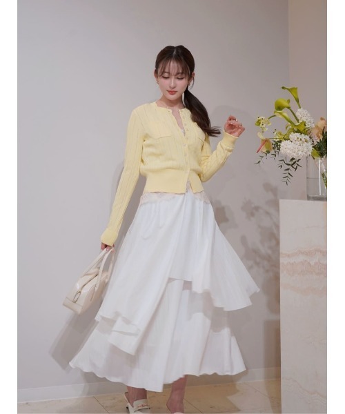 Her lip to（ハーリップトゥー）の「Asymmetric Tiered Skirt（スカート・レディース・ベージュ/オフホワイト・S/M）」の12枚目の写真