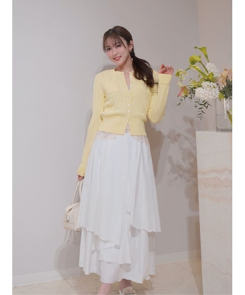 Her lip to（ハーリップトゥー）の「Asymmetric Tiered Skirt（スカート・レディース・ベージュ/オフホワイト・S/M）」の11枚目の写真