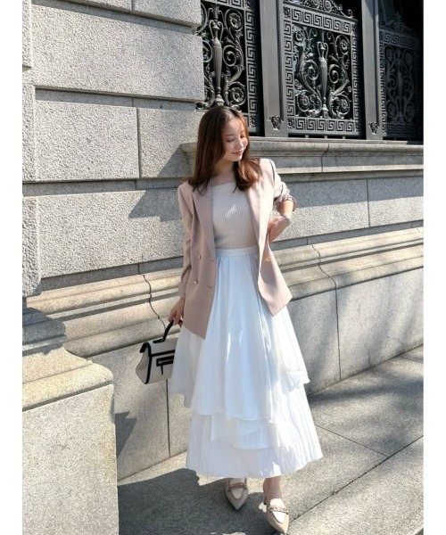 Her lip to（ハーリップトゥー）の「Asymmetric Tiered Skirt（スカート・レディース・ベージュ/オフホワイト・S/M）」の16枚目の写真