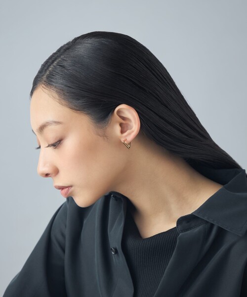Jouete（ジュエッテ）の「[スナップピアス] トライアングル（ピアス（両耳用）・レディース・イエローゴールド・FREE）」の4枚目の写真
