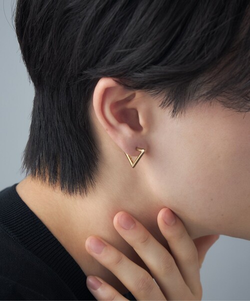Jouete（ジュエッテ）の「[スナップピアス] トライアングル（ピアス（両耳用）・レディース・イエローゴールド・FREE）」の7枚目の写真