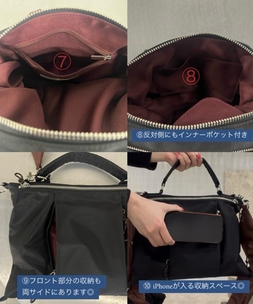 Ameri（アメリ）の「MEDI PUFFY TWIN FORM NYLON BAG（ショルダーバッグ・レディース・ベージュ/ブラック/カーキ・FREE）」の10枚目の写真