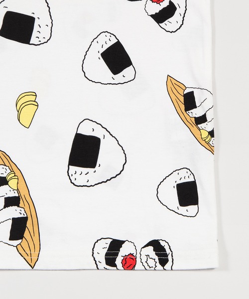 PUNYUS（プニュズ）の「【新サイズ】フード総柄Ｔシャツ(ONIGIRI)（Tシャツ/カットソー・レディース・ブラック・1/2/3/4/5）」の13枚目の写真