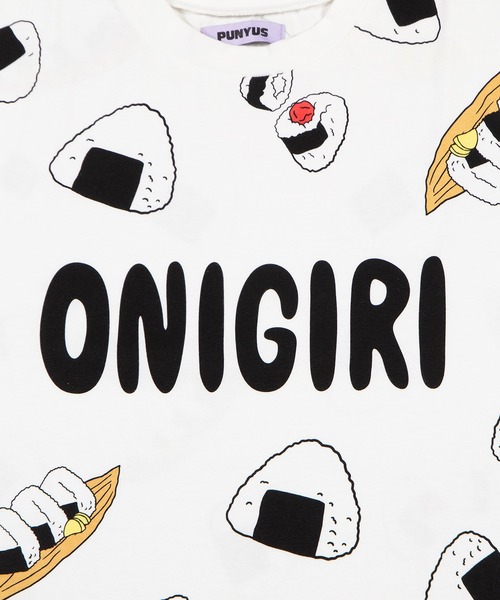 PUNYUS（プニュズ）の「【新サイズ】フード総柄Ｔシャツ(ONIGIRI)（Tシャツ/カットソー・レディース・ブラック・1/2/3/4/5）」の15枚目の写真