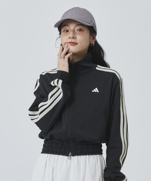 adidas(アディダス)の「【別注】アディダス adidas W SMOCKED TRACKTOP AP 限定コラボ(ジャージ・レディース・ブルー/オフホワイト/ブラック・M/L/XL/S)」の21枚目の写真